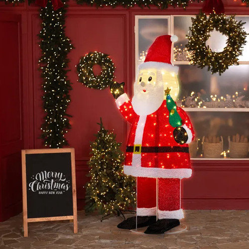 6ft lighted santa christmas - santa,
